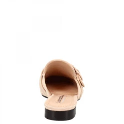 Women's Handmade Mules Shoes With Buckle In Nude Suede Leather -Shoes Store 097 camoscio peach a51ebaa5 42f8 4b33 b9d2 74ed785511c0