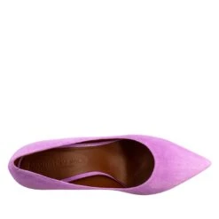 Pointed Toe Lilac Suede Women's Décolleté -Shoes Store 1606 camoscio glicine 0005