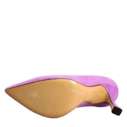 Pointed Toe Lilac Suede Women's Décolleté -Shoes Store 1606 camoscio glicine 0006