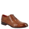Men's Lace-up Shoes Handmade In Brandy Leather -Shoes Store 6824 0001
