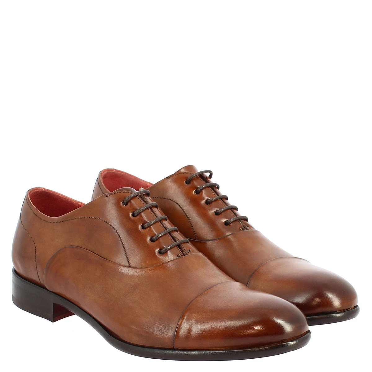 Men's Lace-up Shoes Handmade In Brandy Leather 10 Men's Lace-up Shoes Handmade In Brandy Leather - Image 8