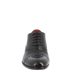 Men's Lace-up Shoes Handmade In Black Leather -Shoes Store 6825 0004