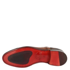 Men's Lace-up Brogues Shoes Handmade In Brandy And Dark Brown Montecarlo Leather -Shoes Store 6830 0006 2