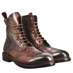 Candy Amphibians For Men In Bronzed Washed Leather -Shoes Store Anfibi candy da uomo in pelle 373401CANDYBRONZATO 7