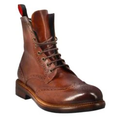 Candy Amphibians For Men In Washed Leather In Dark Tan Colour