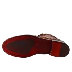 Women's Amphibian With Brogue Details In Light Brown Full-grain Leather -Shoes Store Anfibio da donna con dettagli brogue in pelle 11701caprisiena 6