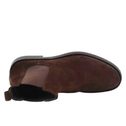 Chelsea Boot For Men In Dark Brown Suede -Shoes Store Chelsea boot da uomo colore marrone scuro 10651CAMOSCIOTESTADIMORO 5