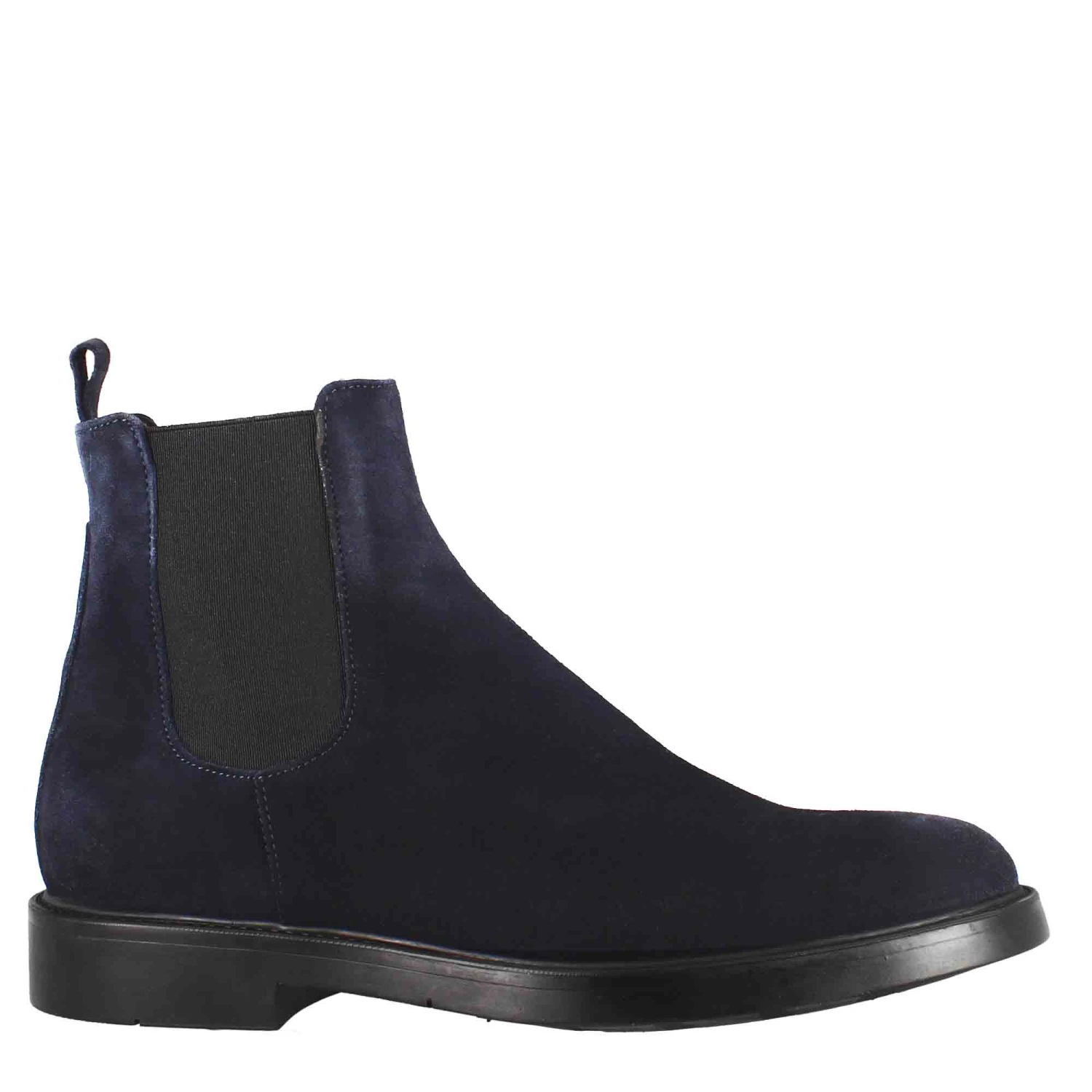 Chelsea Boot Da Uomo In Pelle Scamosciata Di Colore Blu Scuro - Image 2