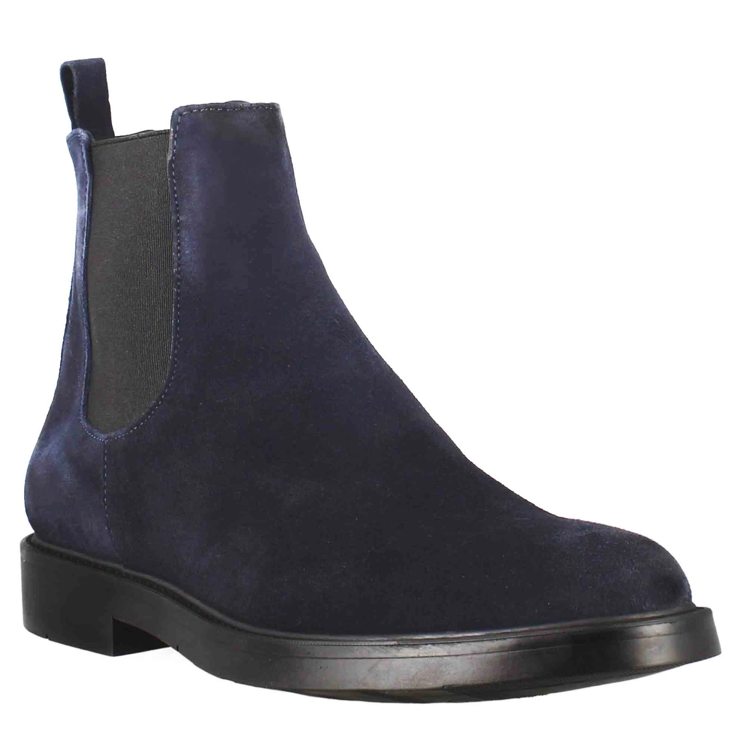 Chelsea Boot Da Uomo In Pelle Scamosciata Di Colore Blu Scuro
