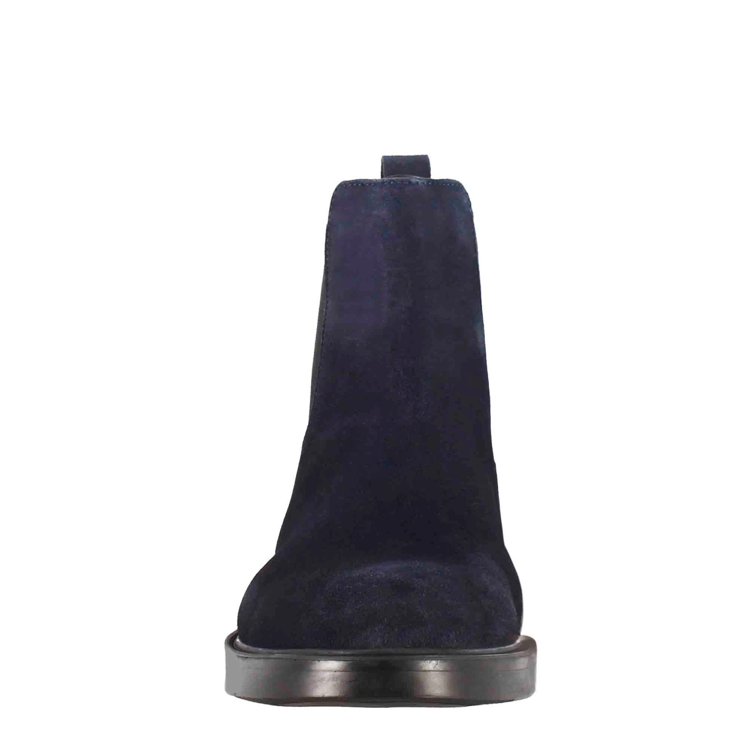 Chelsea Boot Da Uomo In Pelle Scamosciata Di Colore Blu Scuro - Image 3