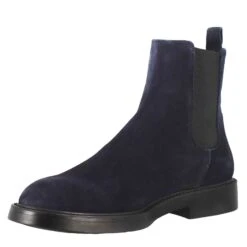 Chelsea Boot Da Uomo In Pelle Scamosciata Di Colore Blu Scuro -Shoes Store Chelsea boot da uomo in pelle scamosciata colore blu scuro 1065 1 CAMOSCIO NAVY 4