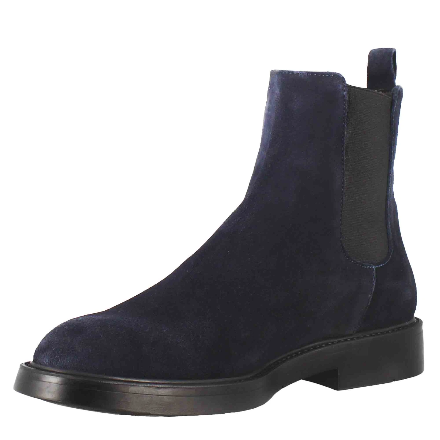 Chelsea Boot Da Uomo In Pelle Scamosciata Di Colore Blu Scuro - Image 4