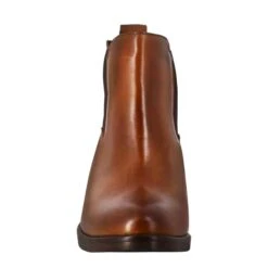Smooth Women's Chelsea With Medium Heel In Brown Leather -Shoes Store Chelsea da donna liscio con tacco medio in pelle marrone 2591tabacco 3