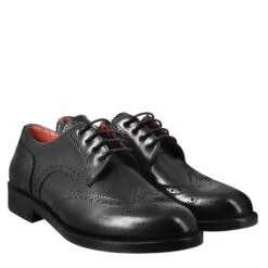 Women's Derby With Brogue Effect In Black Leather 15 Women's Derby With Brogue Effect In Black Leather -Shoes Store Derby effetto brogue colore nero 11662nero 7