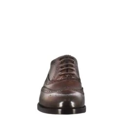 Brogue Women's Oxfords In Dark And Light Brown Leather -Shoes Store Francesina brogue dadonna inpelle 11663 TESTA DI MORO 3