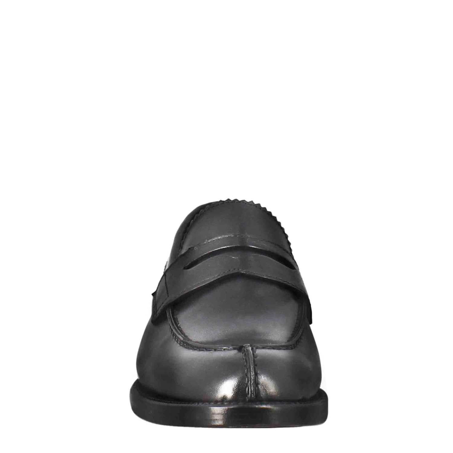 Mocassino Da Donna Con Bocca Di Leone In Pelle Nero 5 Mocassino Da Donna Con Bocca Di Leone In Pelle Nero - Image 3