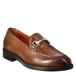 Women's Moccasin In Brown Leather With Buckle