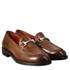 Women's Moccasin In Brown Leather With Buckle -Shoes Store Mocassino da donna con 20fibbia in pelle 9426capribrandy 7