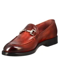 Women's Red Leather Moccasin With Buckle -Shoes Store Mocassino da donna con 20fibbia in pelle 9426rosso 4