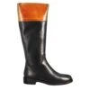 Smooth Women's Knee-high Boot With Low Heel In Brown And Black Leather -Shoes Store Stivale al ginocchio da donna liscio con 20tacco basso in pelle 2060NEROTABACCO 1