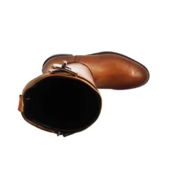 Smooth Women's Knee-high Boot With Low Heel In Tobacco-colored Leather -Shoes Store Stivale al ginocchio in pelle da donna colore nero 2048tabacco 5