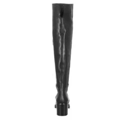 Smooth Over-the-knee Women's Boot With Medium Heel In Black Leather -Shoes Store Stivale sopra il ginocchio da donna in pelle colore nero 2530GNERO 5