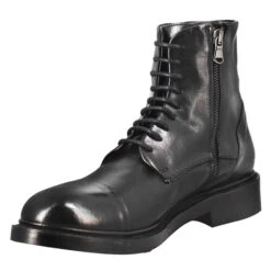 Men's High Diver Amphibian Boot In Black Washed Leather 12 Men's High Diver Amphibian Boot In Black Washed Leather -Shoes Store Stivaletto anfibio alto diver in pelle colore nero 13652643divernero 4
