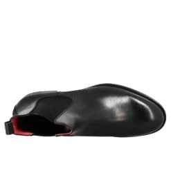 Men's Chelsea Boot In Black Leather With Elastic -Shoes Store Stivaletto chelsea liscio da uomo 11601nero 5