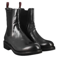 Paupa Women's Chelsea Boot In Black Washed Leather -Shoes Store Stivaletto chelsea paupa da donna in pelle colore nero 3577341PAPUANERO 7