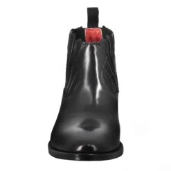 Women's Ankle Boot With Collar Cutouts In Black Leather -Shoes Store Stivaletto da danna chelsea medio in pelle colore nero 11683NERO 3