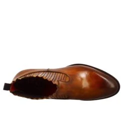 Women's Ankle Boot With Collar Cutouts In Light Brown Leather -Shoes Store Stivaletto da danna chelsea medio in pelle colore nero 11683SIENA 5