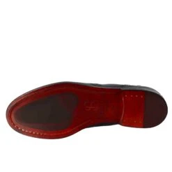 Women's Chelsea Boot With Brogue Details In Blue Leather -Shoes Store Stivaletto da donna chelsea con dettagli brogue 11666BLU 6