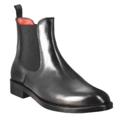Women's Smooth Chelsea Boot In Black Leather