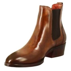 Smooth Women's Chelsea Boot With Medium Heel In Brown Leather -Shoes Store Stivaletto da donna chelsea tacco medio 11504brady 4