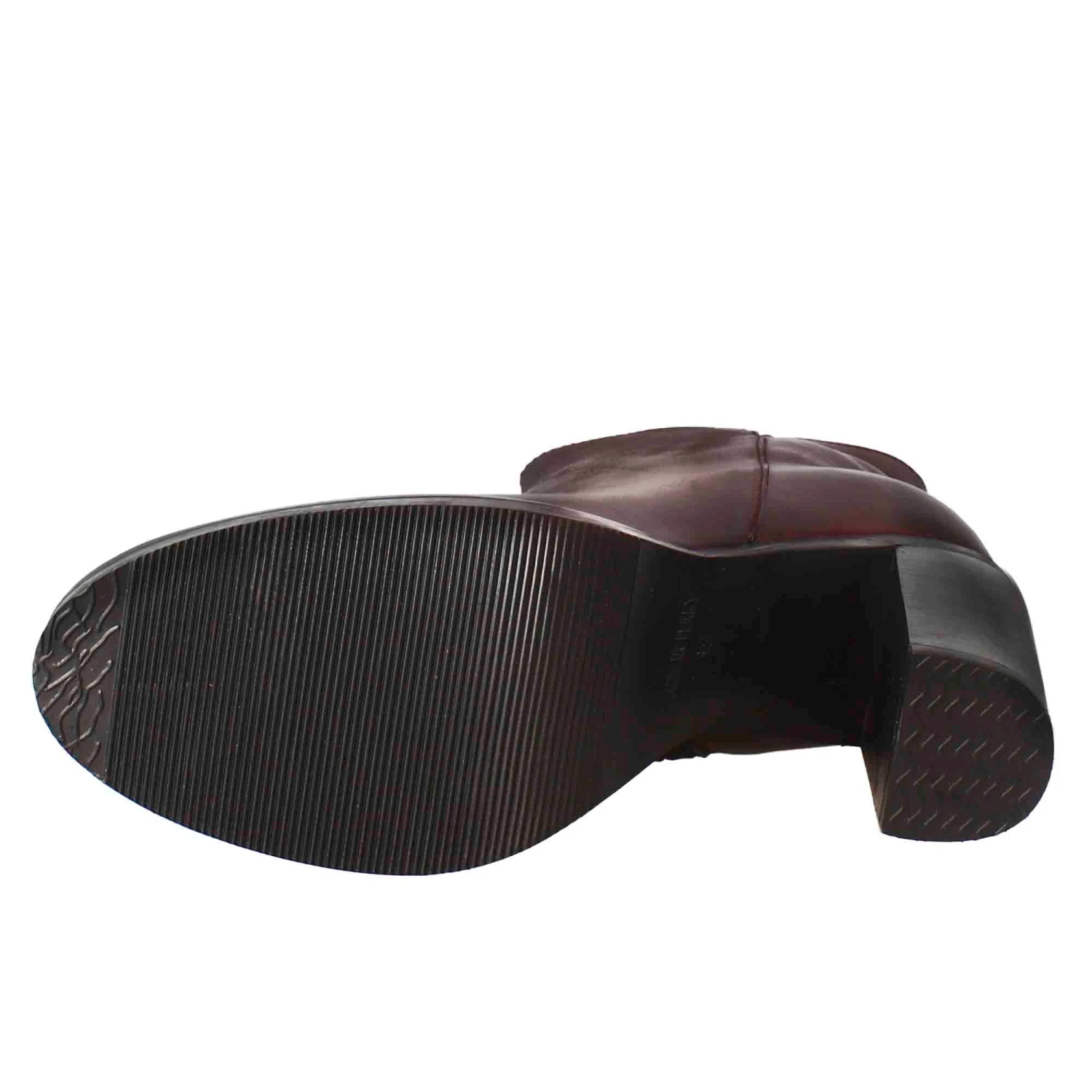 Stivaletto Da Donna Liscio Con Tacco Alto In Pelle Bordeaux 8 Stivaletto Da Donna Liscio Con Tacco Alto In Pelle Bordeaux - Image 6