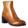 Smooth Women's Ankle Boot With Medium Heel In Brown Leather -Shoes Store Stivaletto da donna liscio con tacco medio marrone in pelle 2541TABACCO 2