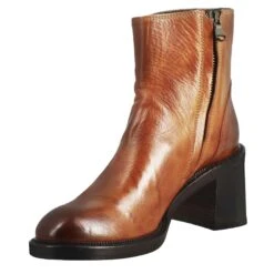 Women's Low Diver Boot With Heel In Dark Brown Washed Leather -Shoes Store Stivaletto diver basso da donna con tacco in 20pella cuoio 263824DIVERCUOIO2 4
