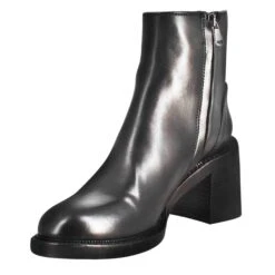 Women's Low Diver Boot With Heel In Black Washed Leather -Shoes Store Stivaletto diver basso da donna in pelle colore nero 263824divernero 4
