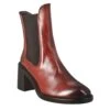 Women's Chelsea Boot With Heel In Red Washed Leather -Shoes Store Stivaletto diver chelsea da donna con tacco colore rosso 263825DIVERCOTTO 2