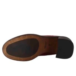 Women's Chelsea Boot With Heel In Red Washed Leather -Shoes Store Stivaletto diver chelsea da donna con tacco colore rosso 263825DIVERCOTTO 6