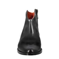 Smooth Women's Ankle Boot With Medium Heel In Black Leather -Shoes Store Stivaletto in pelle liscia con tacco medio 10064nero 3