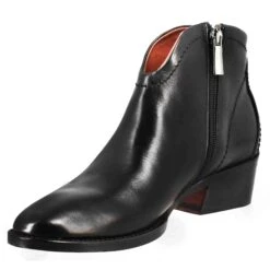 Smooth Women's Ankle Boot With Medium Heel In Black Leather -Shoes Store Stivaletto in pelle liscia con tacco medio 10064nero 4