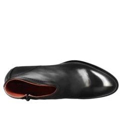 Smooth Women's Ankle Boot With Medium Heel In Black Leather -Shoes Store Stivaletto in pelle liscia con tacco medio 10064nero 5