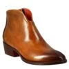 Smooth Women's Ankle Boot With Medium Heel In Light Brown Leather -Shoes Store Stivaletto in pelle liscia con tacco medio 10065siena 2