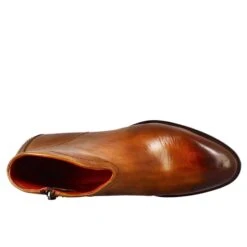 Smooth Women's Ankle Boot With Medium Heel In Light Brown Leather -Shoes Store Stivaletto in pelle liscia con tacco medio 10065siena 5