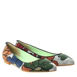 Dark Blue Women's Ballet Flats In Suede With Rhinestones -Shoes Store ballerine da donna scamosciata con strass versilia15abyss 7