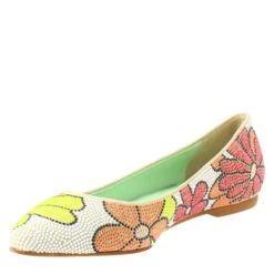 Light Brown Women's Ballet Flats In Suede With Rhinestones -Shoes Store ballerine da donna scamosciata con strass versilia15marronechiaro 4