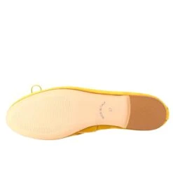 Light Unlined Yellow Suede Ballet Flats For Women -Shoes Store ballerine leggere da donna in camoscio 7216giallo 6