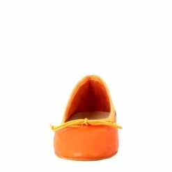 Light Women's Orange Flats Shoes In Smooth Leather -Shoes Store ballerine leggere da donna in pelle 72167216nappaarancione 3