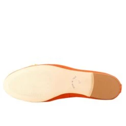 Light Women's Orange Flats Shoes In Smooth Leather -Shoes Store ballerine leggere da donna in pelle 72167216nappaarancione 6
